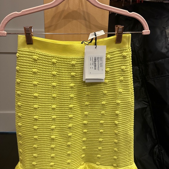 Bottega Veneta Yellow Ruffled Pencil Skirt - Picture 5 of 6